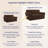 3 Piece Stretch Jacquard Couch Cover, Sofa Slipcover for 2 Cushion Couch, Machine Washable Furniture Protector(Loveseat, Chocolate)-1232154919