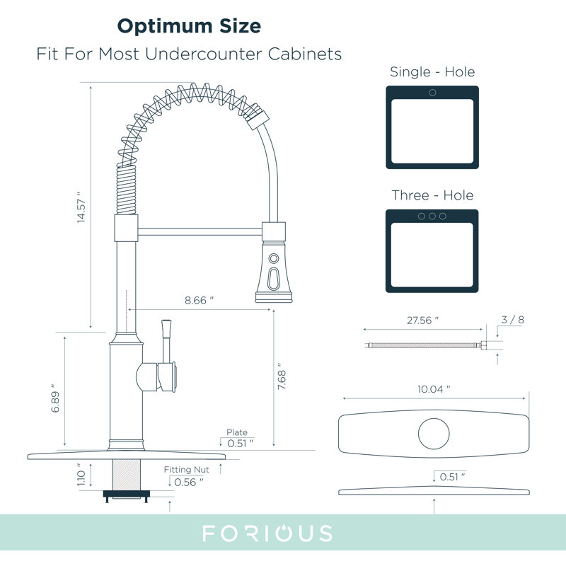 Blue Elephant Pull Down Kitchen Faucet, Black