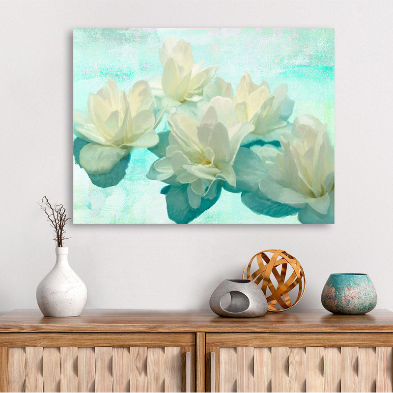 Nympheas 1 Piece Wrapped Canvas Wall Art, 60cm H x 80cm W x 4cm D