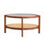 Table basse avec plateau en verre