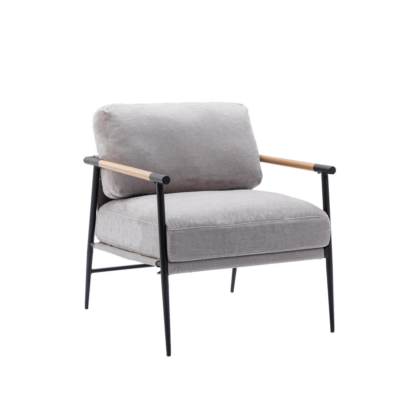 Cerciz Upholstered Armchair, Cerciz Gray Chenille