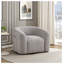 1 pièce Fauteuil d'appoint pivotant gris Boucle Revêtement en bois massif Mobilier de salon de luxe moderne Durable Élégant design