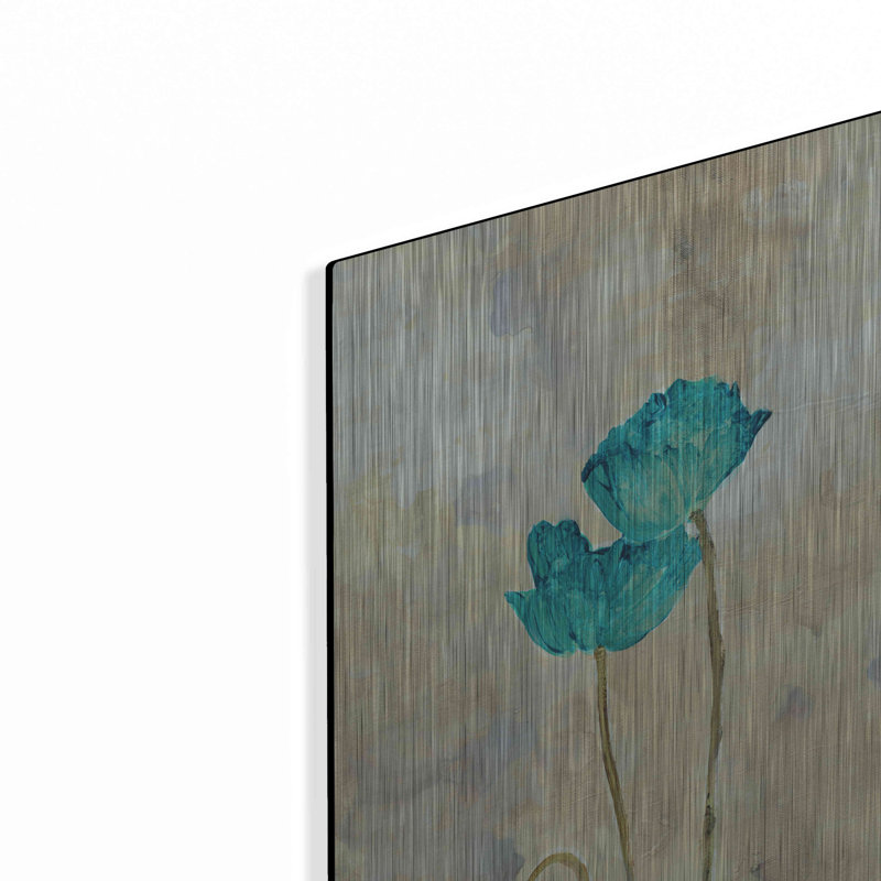 «Tealqoise Flowers 1» par Inconnu JD, H 24 po x l 16 po