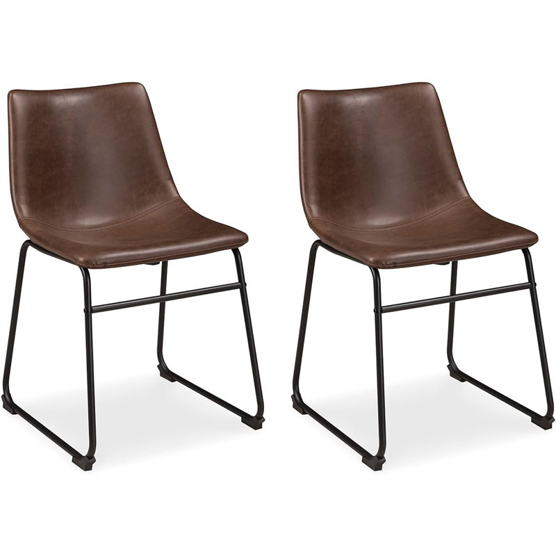 Ensemble de 2 chaises baquet Mid-Century Centiar - noir et brun