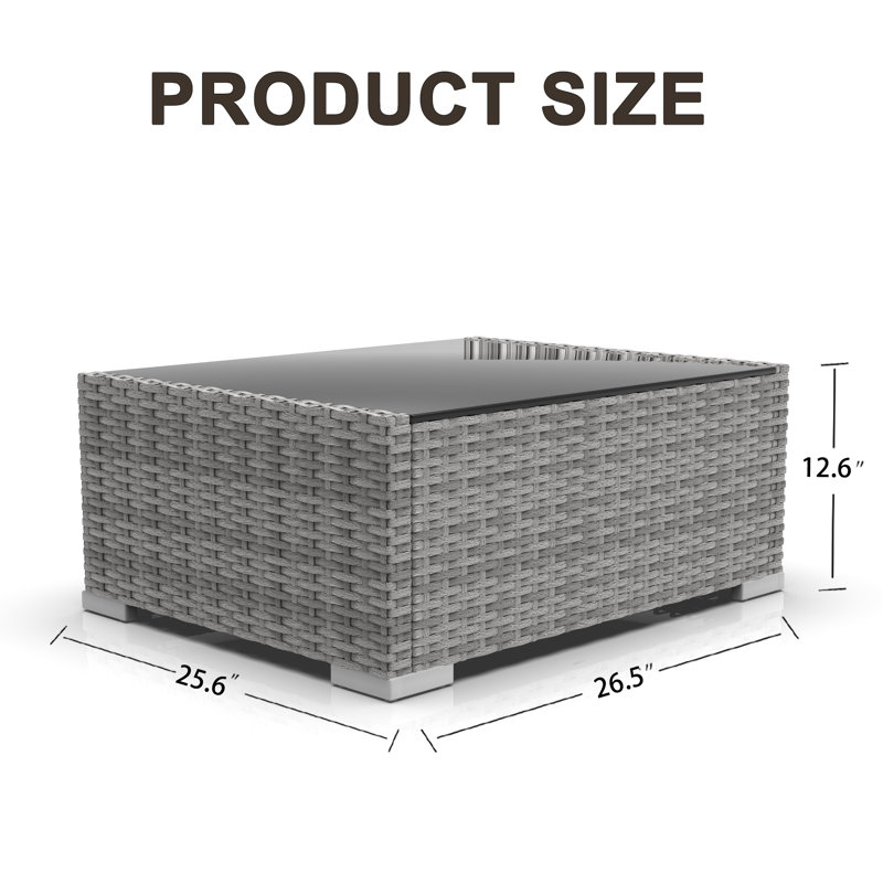 Rectangular Outdoor Bar Table, Grey
