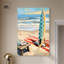 «Surf Mornings Canvas Glam Coastal», art mural par Art Remedy-105294317-105294330