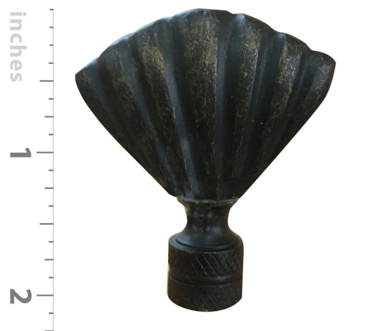 Fleuron coquillage pour abat-jour, Noir