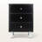 Busey Black & Gray 3-Drawer Accent Nightstand With Metal Pull Knob, 21.76" H X 15.61" W X 15.63" D