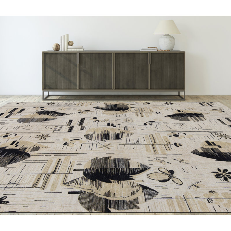 Hand Woven Wool Floral Area Rug