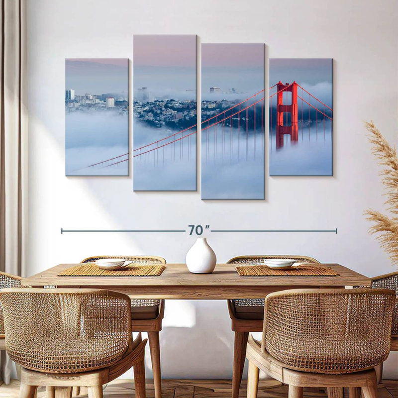 Lilie Murky Golden Gate Bridge, 42" H x 68" W