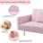 71.7''Modern Teddy 3 Seater Convertible Sofa Bed with 2 Throw Pillows-1894310063
