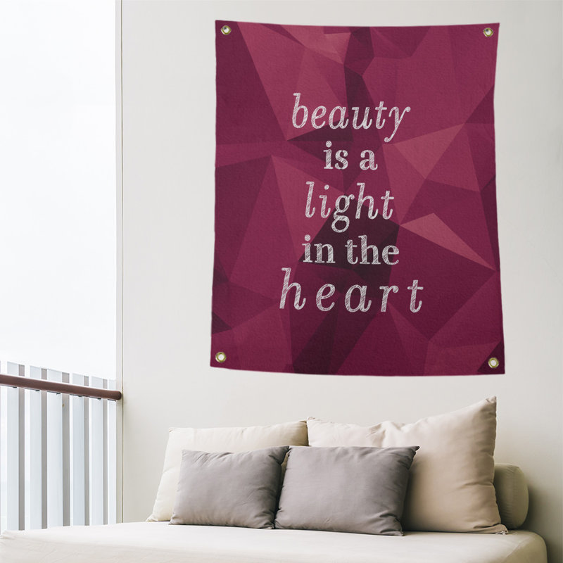 Tapisserie guillemet de beauté en faux pierre de polyester, H 36 po x l 26 po, Spinelle