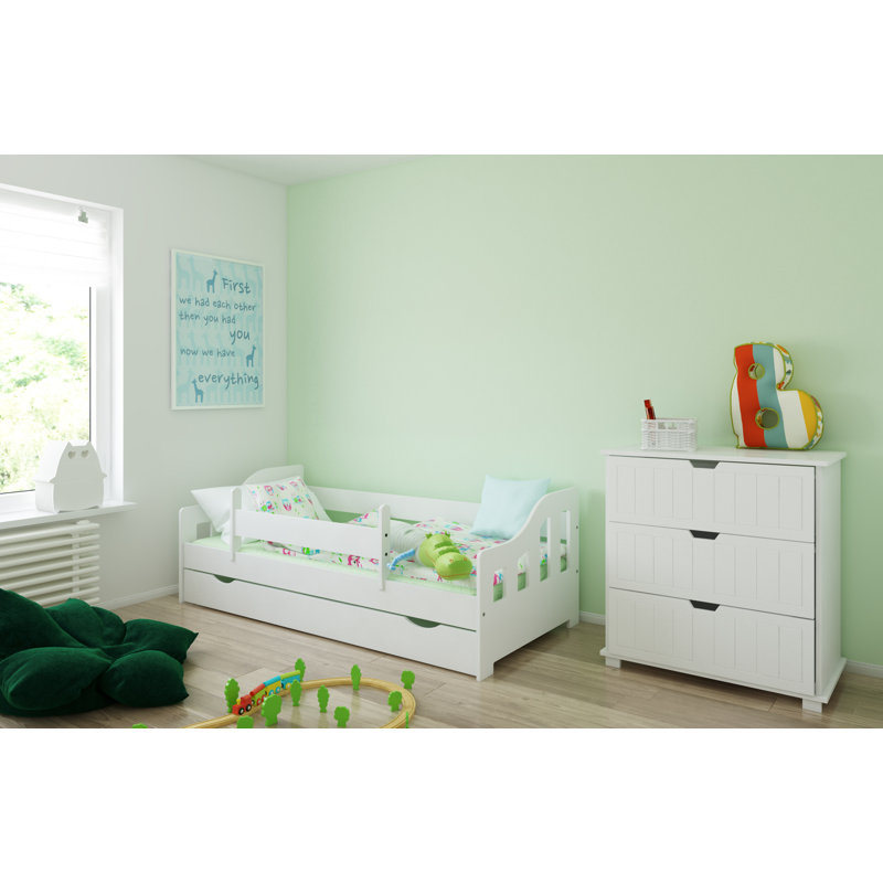 Lawrence Cabin Bed with Storage Included, European Toddler (80 x 180 cm), White