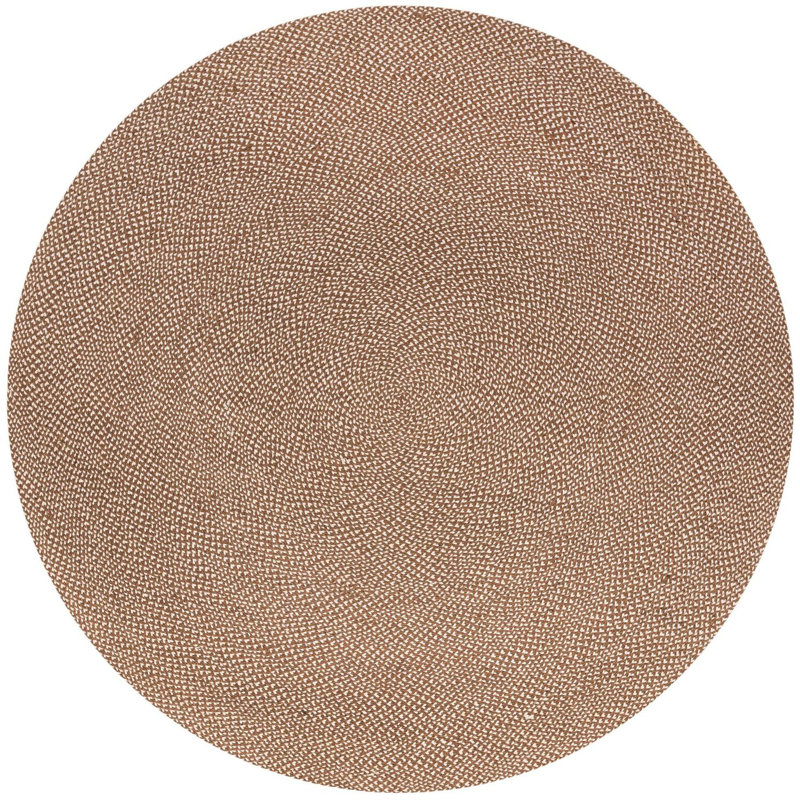 Tapis contemporain brun clair Natura, Rond 10 pi