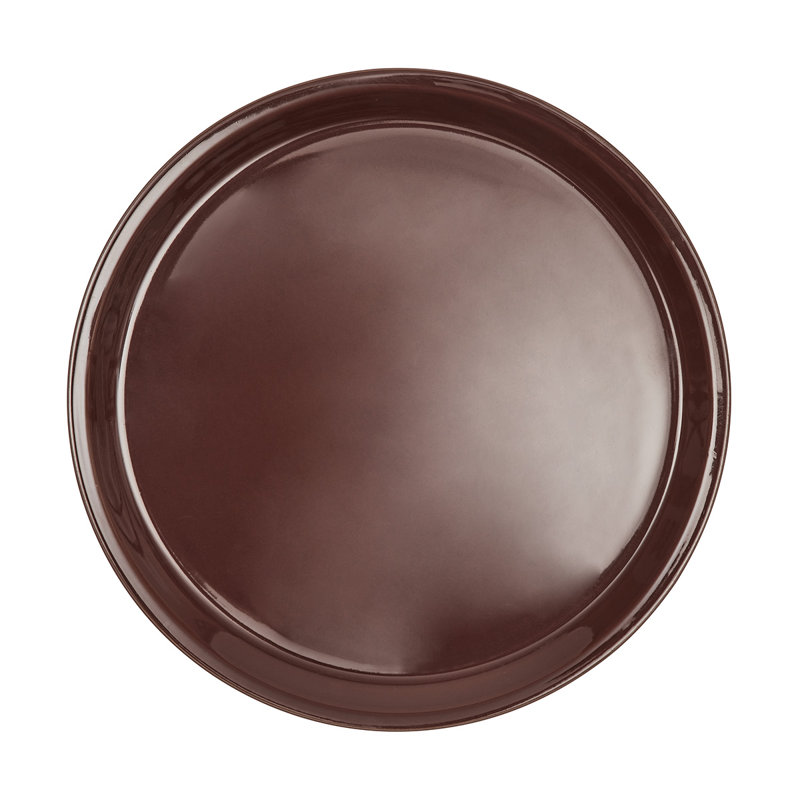 Yuka Handmade Dinner Plate, Dark Terracotta