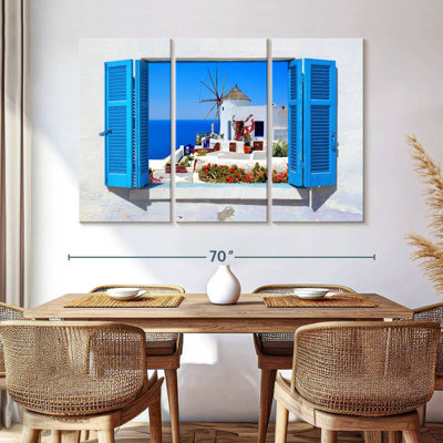 Sebbie Oia Windmill Window View