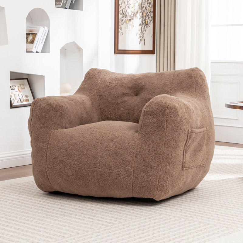 Fauteuil à billes moderne confortable en mousse à mémoire de forme 37 po, Coffee