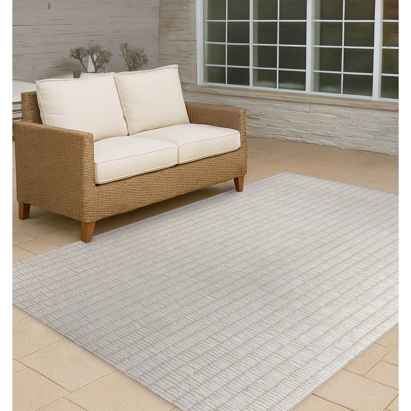Ricky Row Non-Slip Outdoor Rug, Rectangle 8' x 10'