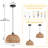 Rattan Pendant Light, Boho Farmhouse Chandelier For Kitchen Island, Dining Room, Bedroom