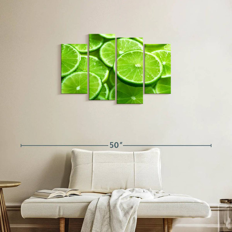 Yarlin Lime Slices, 22" H x 36" W