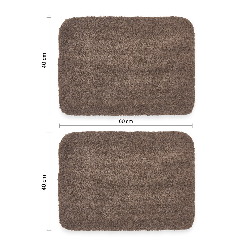 Alheid Rectangle Bath Mat, Chocolate