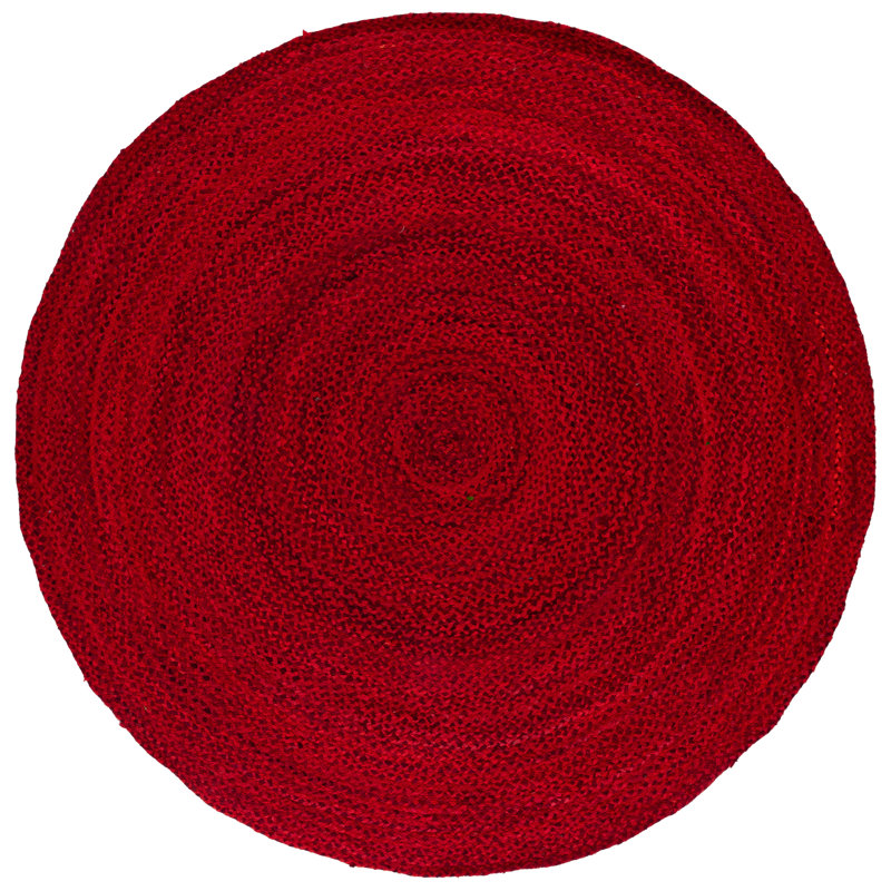 Auman Hand Woven Cotton Rug, Round 8'