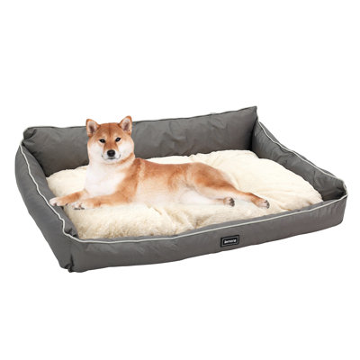 Deluxe Dog Bed, Removable Washable Pet Mat for Cats and Dogs, Gray