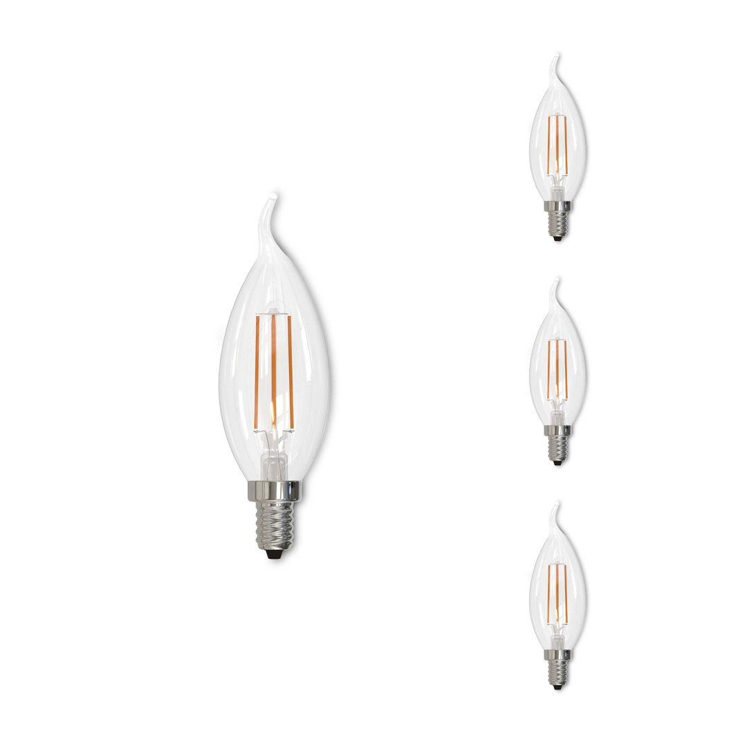 40 Watt Equivalent CA10 E12/Candelabra Dimmable 3000K LED Bulb (Set of 4) Bulbrite Industries