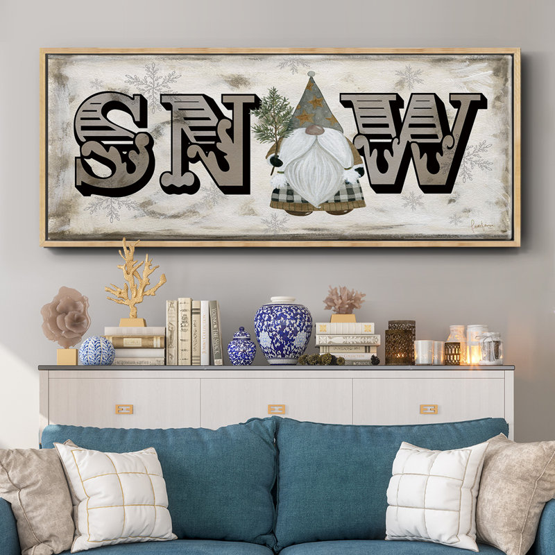 «Winter Wonderland Friend Snow», toile encadrée, H 20 po x l 50 po