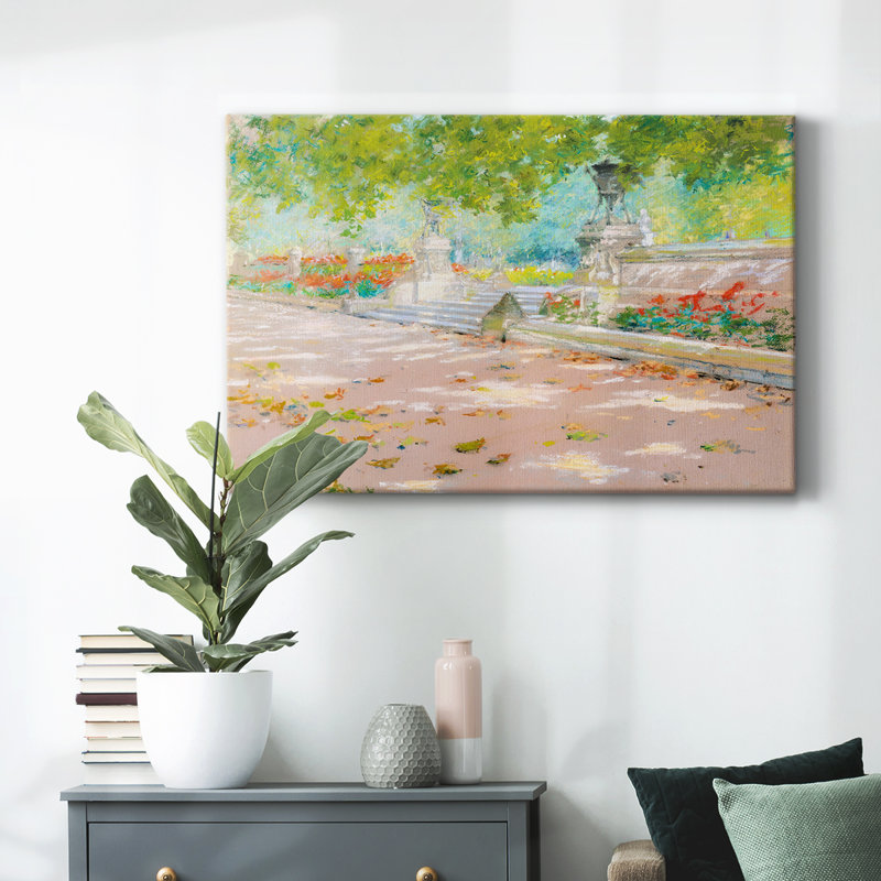 Paysage rétro - LXI, reproduction sur toile encadrée, H 19 po x l 28 po x P 1,5 po, Toile tendue