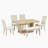 6-Piece Extendable Dining Table Set With Removable Leaf, Dining Bench, 4 Upholstered Dining Chairs