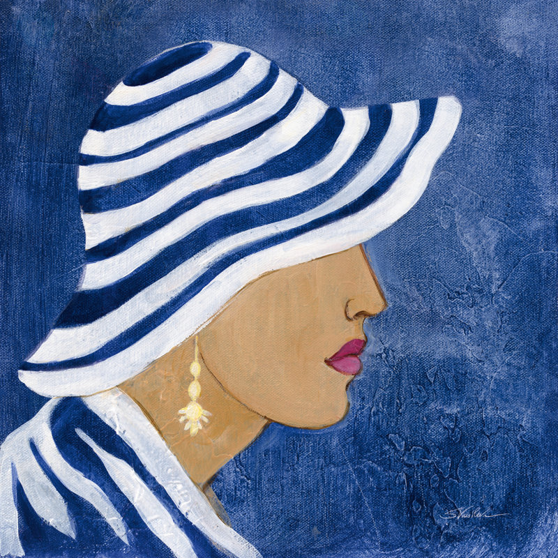 Dame au chapeau I, H 30 po x l 30 po x P 1,25 po
