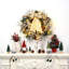 Couronne de Noël 16 pouces avec boules, fleurs artificielles, baies et pommes de pin pour décoration murale
