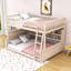 Lit superposé convertible en bois avec tablettes de rangement-2126133619-2126133620