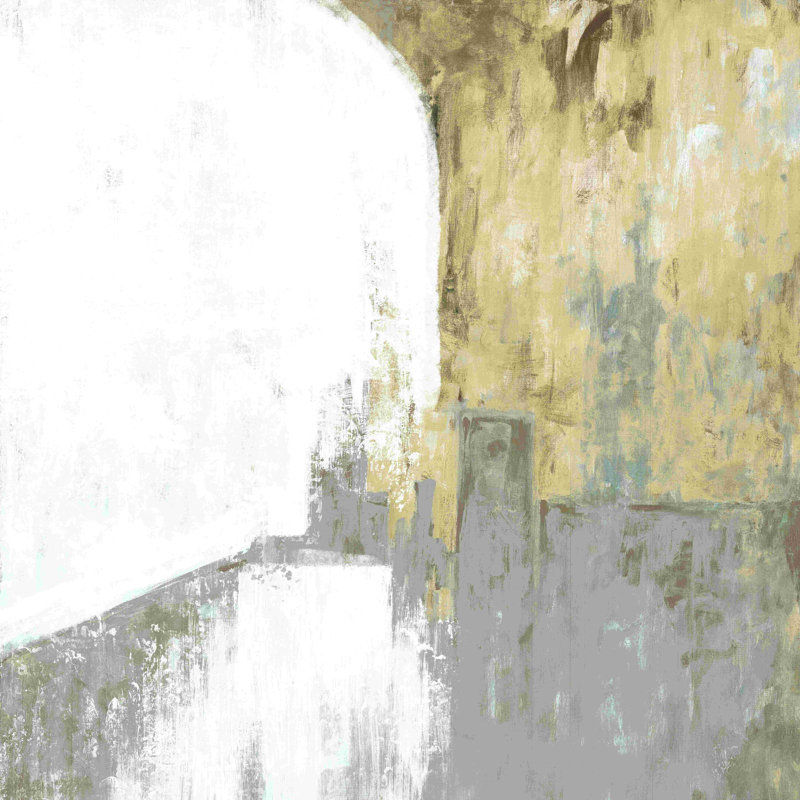 " Grey And White Abstract ", 12" H x 12" W  
