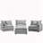 3-Seater Comfy Cloud Couches with Movable Ottoman-1405754266