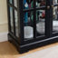 Vitrine Curio avec portes en verre, tablettes réglables pour objets de collection, conception à quatre portes, vitrine rétro, ampoule E26 incluse-130805906-130805904