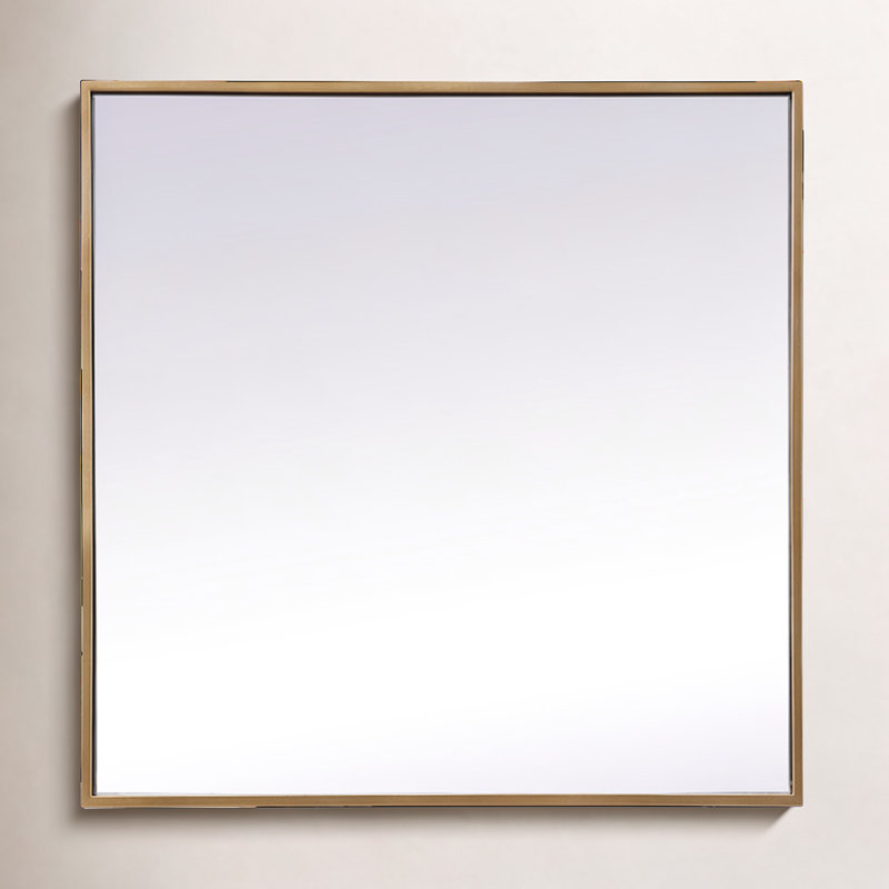 Miroir d'appoint Valparaiso, Laiton, H 24 po x l 24 po