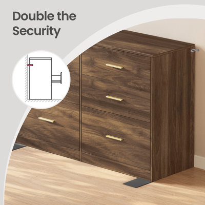 47" W Holsworthy Storage Cabinet With 6 Drawers, Modern Chest For Bedroom Or Living Room