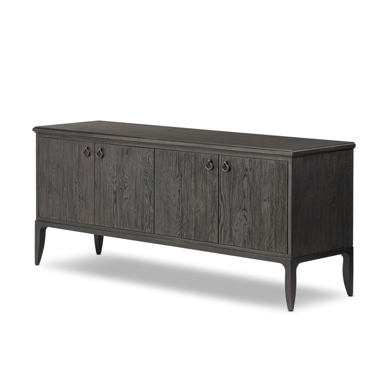 Alden Media Console-Worn Black Oak