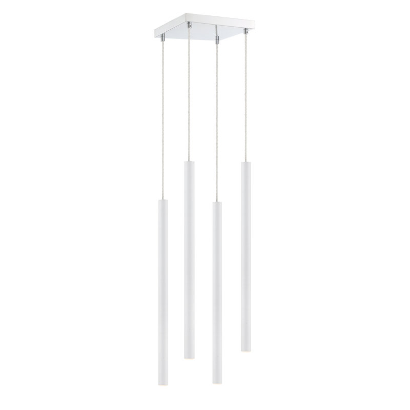 Bowning 4 - Light LED Cluster Pendant, Matte White