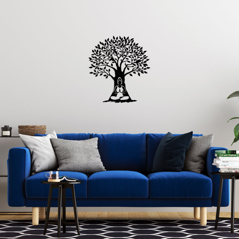 Elegant Black Decorative Metal Wall Accessory, 25.2 x 27.6 inches | 100% Metal Construction, Thickness: 0.06 inches | Perfect for Living Room, Bedroom & Office Decor | Durable & Stylish Home Accent