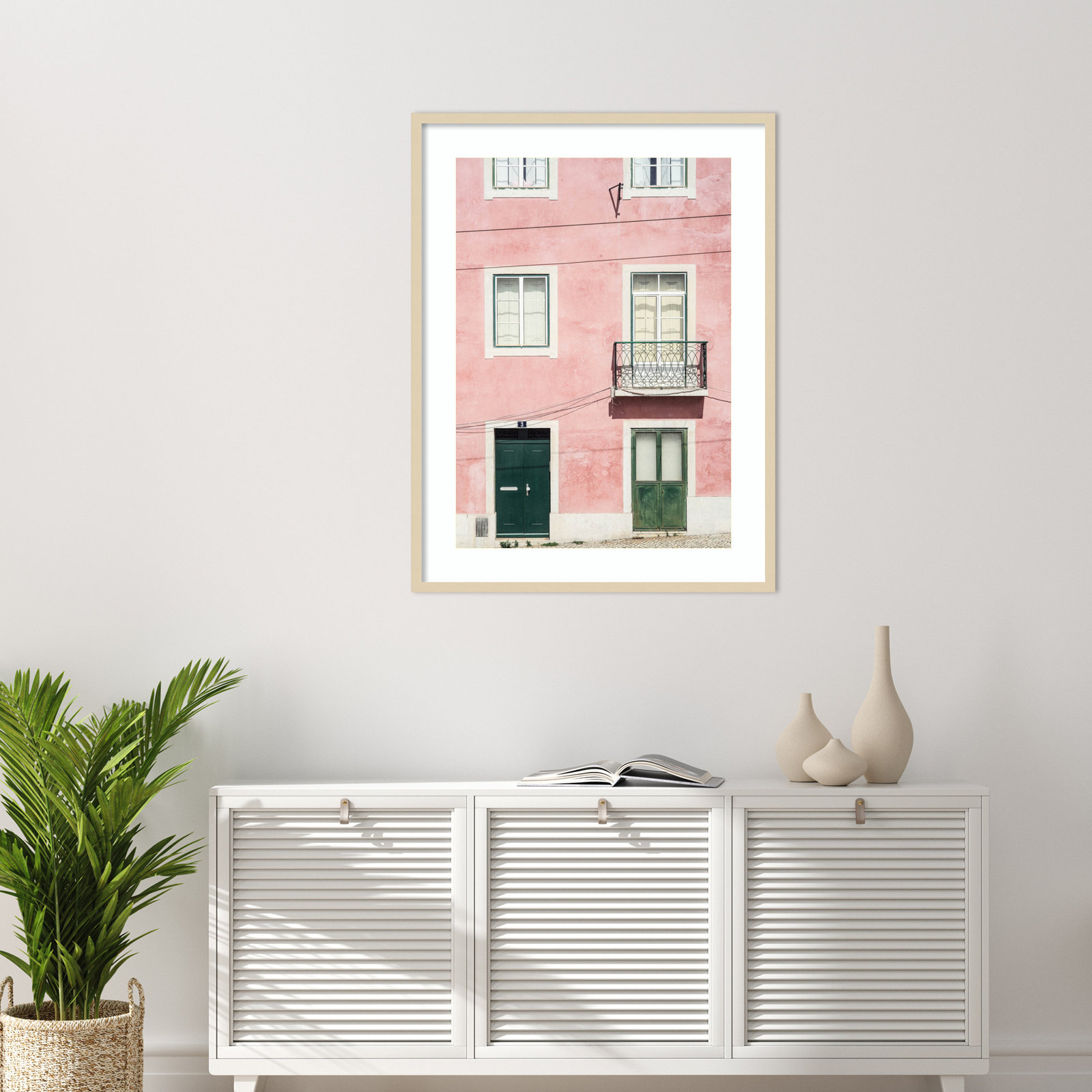 Daisey "Pink Parade" Print, Brown, 41" H x 31" W