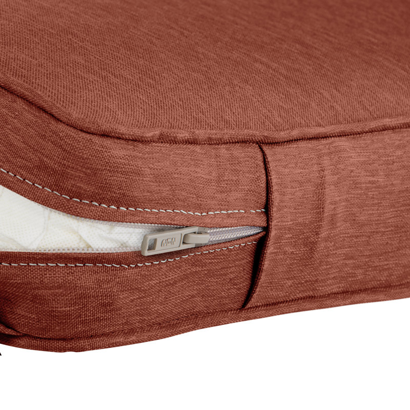 Pina Outdoor Lounge Chair Cushion Cover, 3" H x 21" W x 19" D, Henna Red