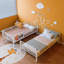 Lit superposé en métal pour adultes et enfants, convertible en 2 lits simples séparés, cadre de lit superposé robuste avec garde-corps pleine grandeur et échelle, aucun sommier nécessaire