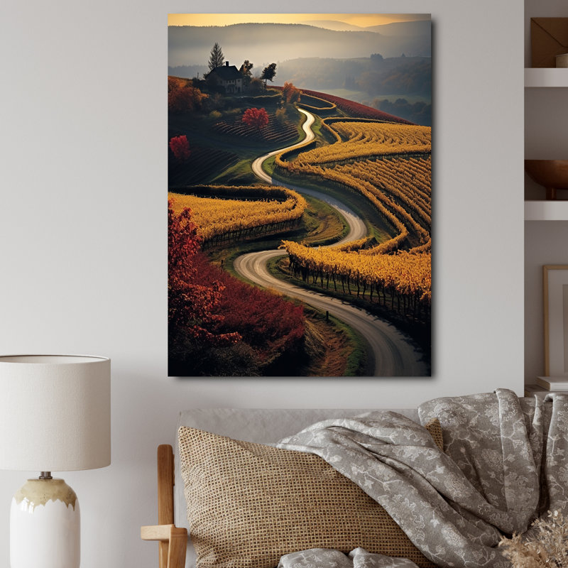 «Scenic Enchanting Vineyard II», impressions sur toile, H 32 po x l 24 po x P 1 po, Toile tendue
