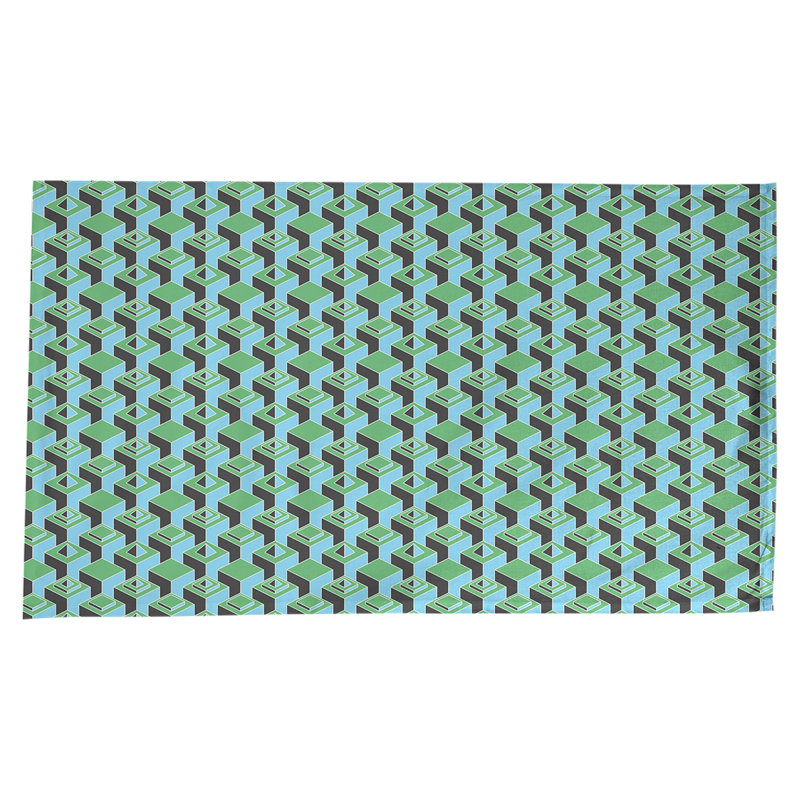 Nappe de gratte-ciels classiques, Vert / Sarcelle