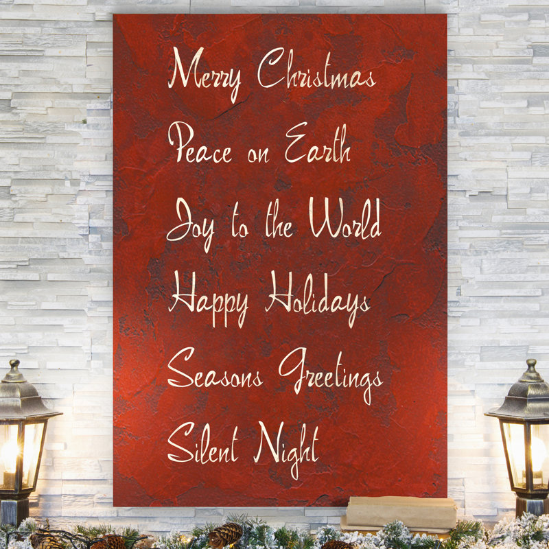 «Snowflakes on Red I», reproduction sur toile tendue, H 32 po x l 24 po x P 1 po