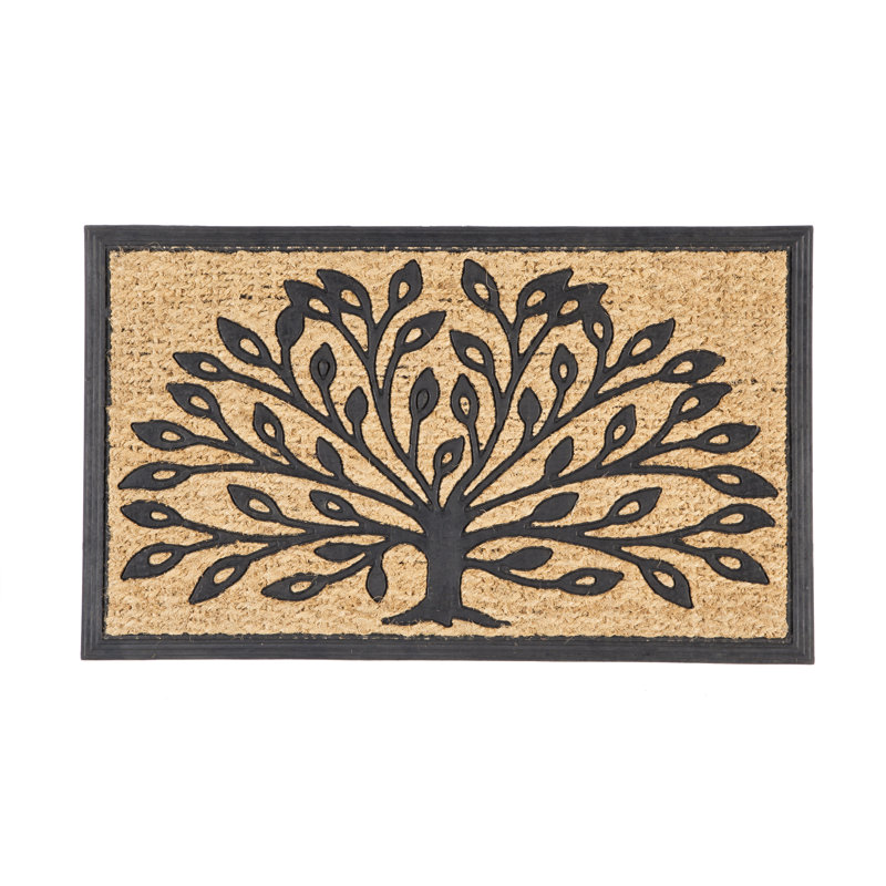 Arbre de vie 30 po x 18 po tapis de porte extérieur antidérapant Southmead