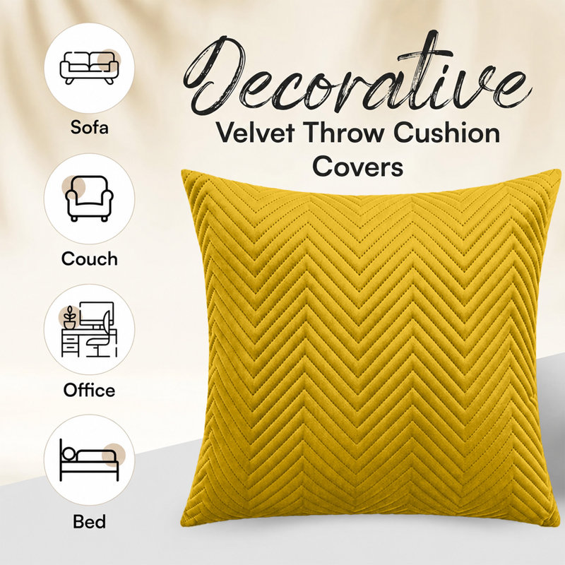Square Cushion Pad, Ochre